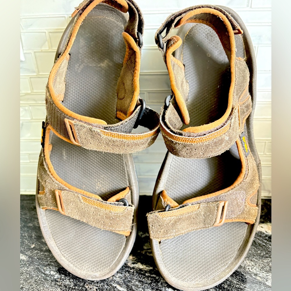 Teva; sandals. Leather/suede, nylon. Men’s size 13